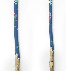 Blue & Florals Rustic Branch Hook