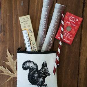 SQUIRREL POUCH 6MM CANDY CANE GIFT SET
