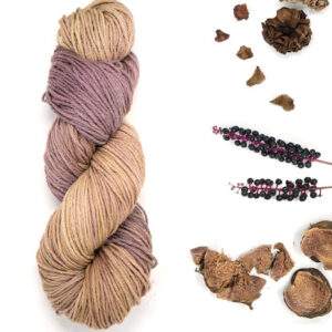 Camellia, Pokeberry, and Roots (COLD DYED) WW
